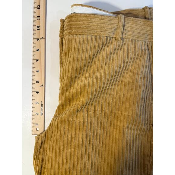 J.Crew Wide Wale Corduroy Pants Size 14 Tan Crop Straight Leg FA18 - Picture 7 of 9